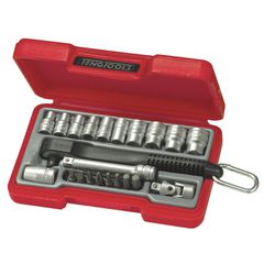 Tengtools Teng Tools, Mini Rosso 1/4″ socket wrench set