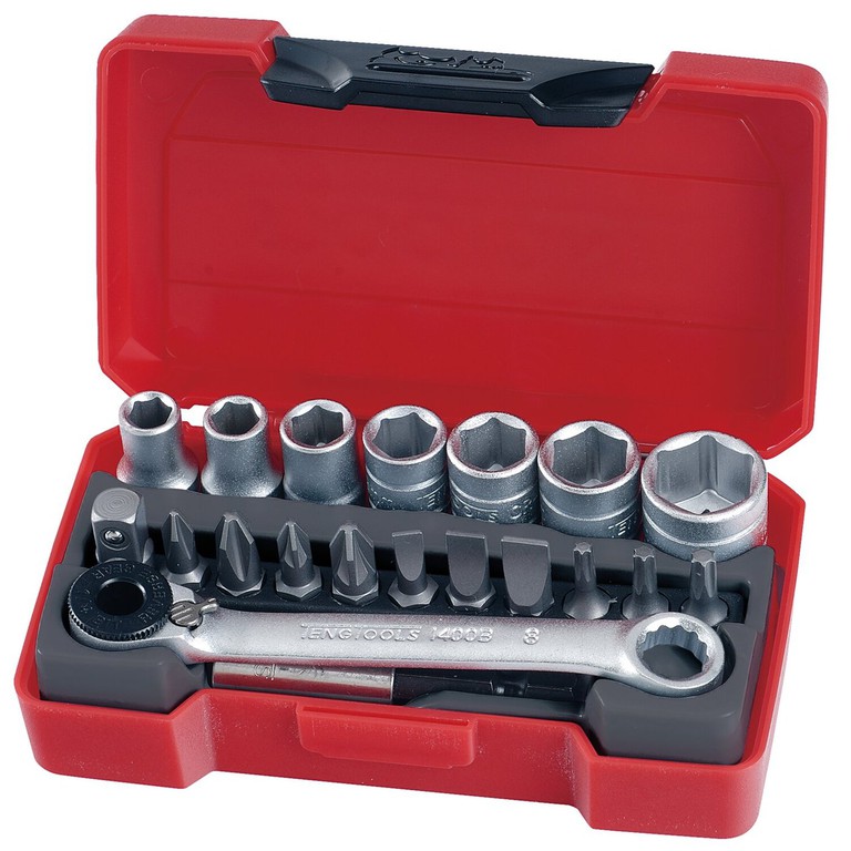 Tengtools Teng Tools, 1/4″ socket & bits set