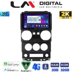 LM Digital - LM ZB8748 GPS Οθόνη OEM Multimedia Αυτοκινήτου για JEEP WRANGLER 2007 > 2011 (CarPlay/AndroidAuto/BT/GPS/WIFI/GPRS)