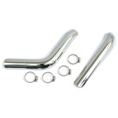 MCS Big Twin plain heat shield set chrome