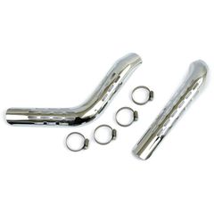 MCS Big Twin perforated heat shield set chrome