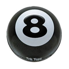 TrikTopz Trik Topz, Eight Ball valve caps. Black
