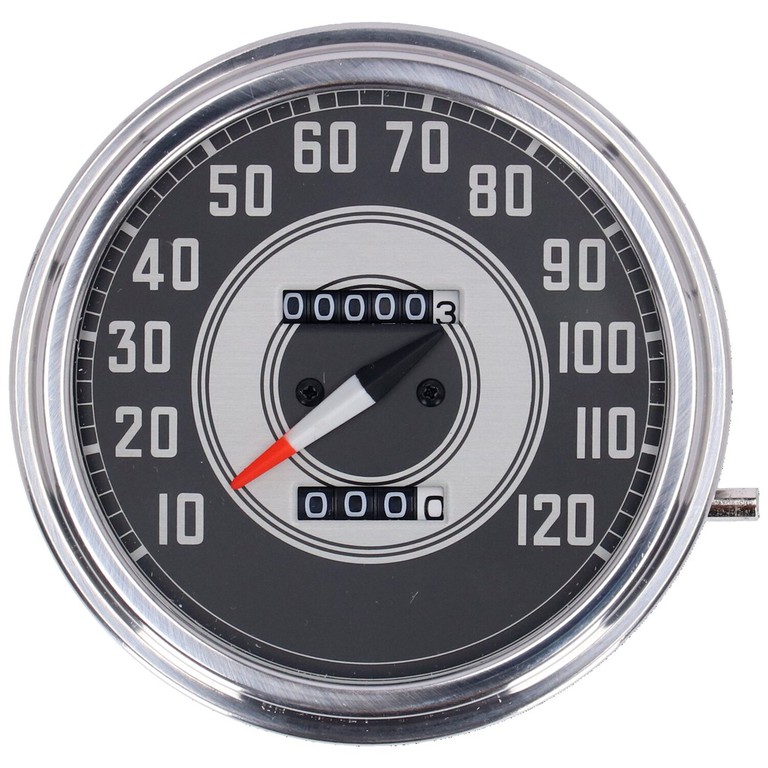 MCS FL speedometer, ’41-45 face’, silver/black. 1:1 mph