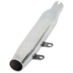 Paughco Paughco, replacement slip-on muffler. Slash cut. Chrome