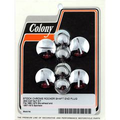 Colony Colony, rocker shaft plug & nut kit. Slotted. Chrome