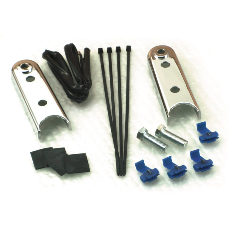 MCS Rear turn signal relocation kit. Chrome
