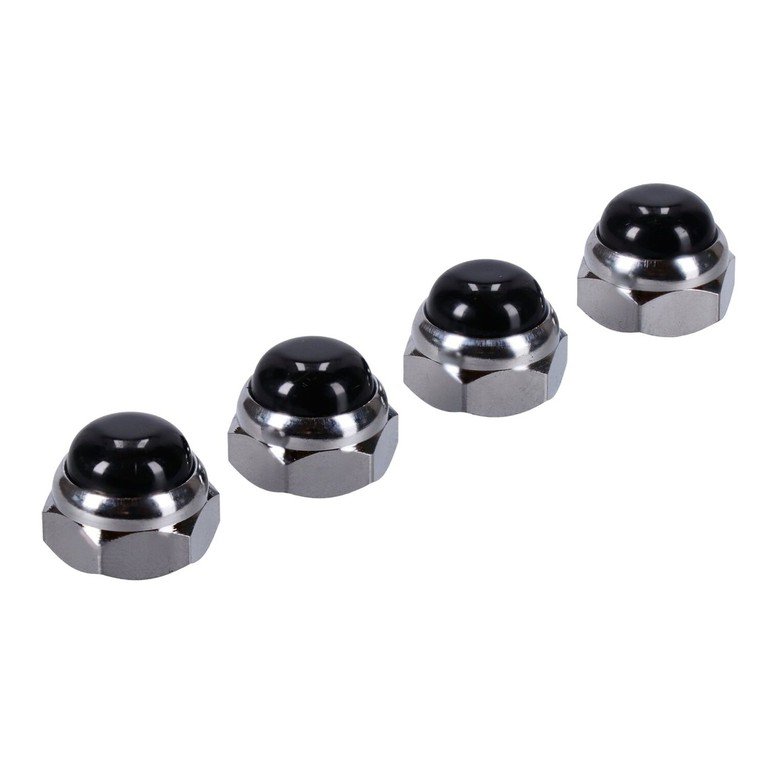 MCS Rocker shaft end nut set, black plastic inserts