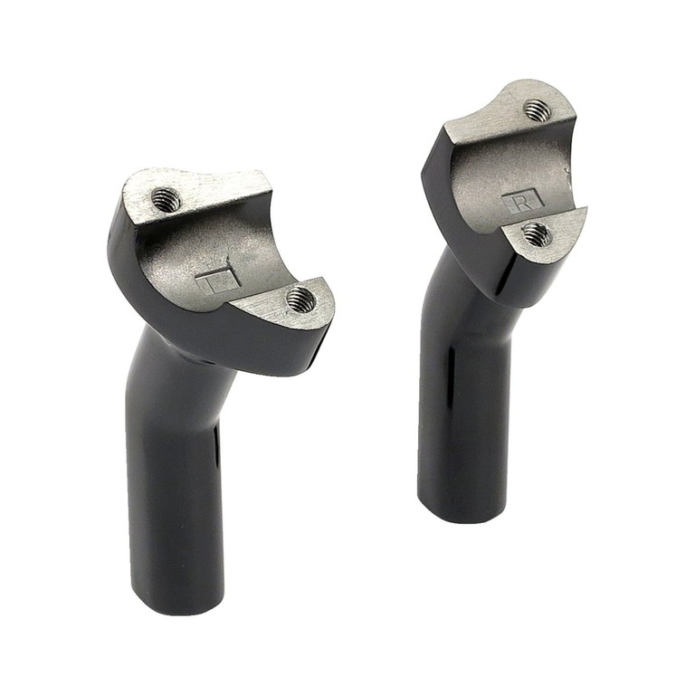 MCS OEM style pullback risers, no top clamp. 4.5″ rise. Black