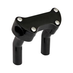 MCS OEM style pullback risers, with top clamp. 4.5″ rise. Black