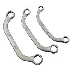 MCS Curved box end wrench set. 3-piece