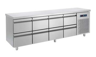 Ψυγείο Πάγκος Συντήρηση Με 8 Συρτάρια 239x60x85Cm BAMBAS - Καινούργιο.