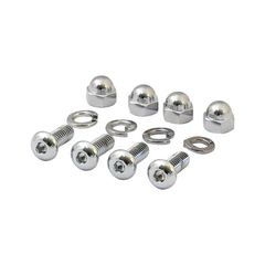 MCS License plate mount kit. Buttonhead/Acorn. Chrome