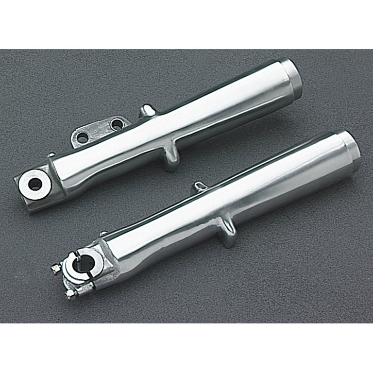 MCS FL lower fork leg set, single disc. Polished