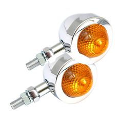 MCS Bullet turn signals, pointed lens. Chrome