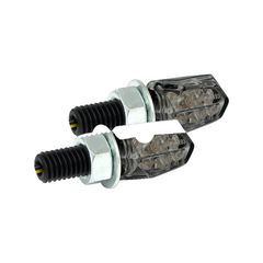 MCS Tiny, LED turn signals. Black, smoke lens