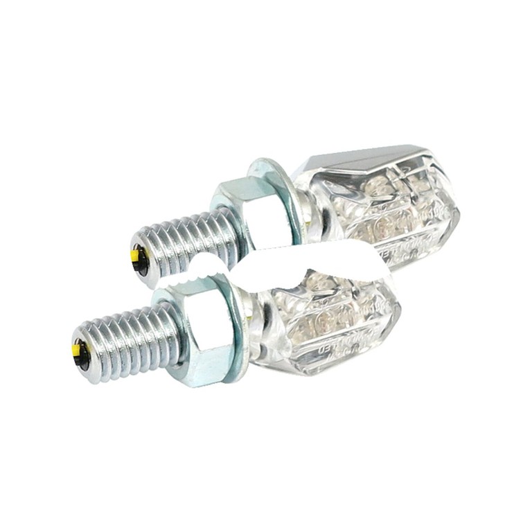 MCS Tiny, LED turn signals. Chrome, clear lens