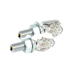 MCS Tiny, LED turn signals. Chrome, clear lens