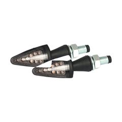 MCS Black peak, LED turn signals. Black. Smoke lens