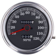 MCS FL speedometer, ’85-up face’, black. 2:1 mph