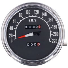 MCS FL speedometer, ’74-84 face’, black. 2:1 kmh
