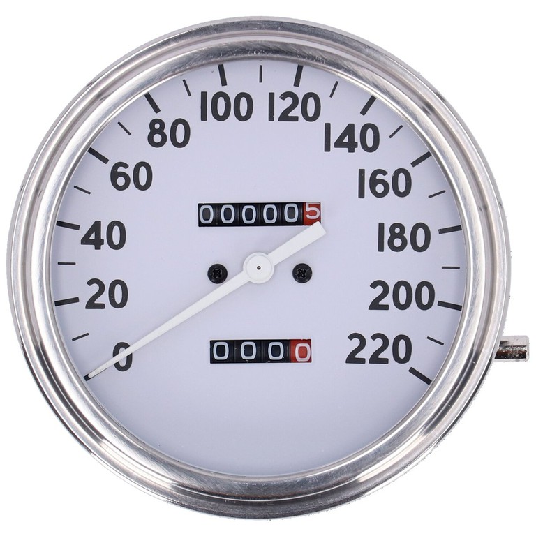 MCS FL speedometer, ’36-40 face’, white. 1:1 kmh