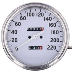 MCS FL speedometer, ’36-40 face’, white. 1:1 kmh