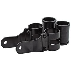 MCS Uni-basic headlamp bracket assembly. Black. 38-42mm