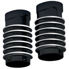 Covingtons Covingtons, finned fork leg bells for Touring. Black