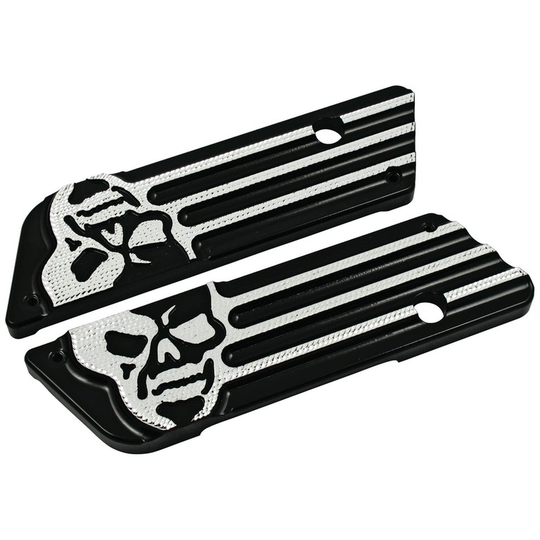 Covingtons Covingtons, saddlebag latch cover set. Skull. Black DC