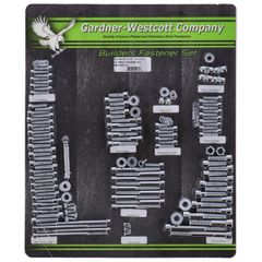 Gardner-Westcott Builders fastener set. Polished chrome allen