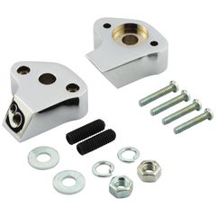 MCS Shorty turn signal mount bracket set, rear. Chrome