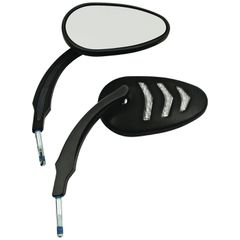 MCS LED billet turn signal mirror set. Black