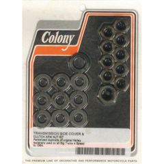 Colony Colony, transmission side cover nut kit. Parkerized Hex