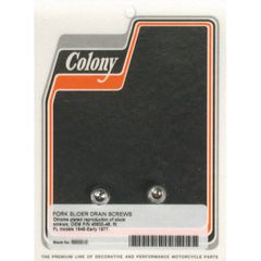 Colony Colony, fork slider drain screws. Chrome Allen