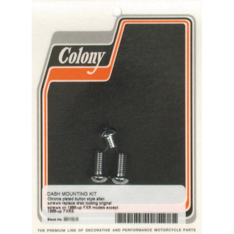 Colony Colony, dash cover mount kit. Chrome Button head