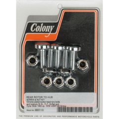 Colony Colony, rear brake rotor bolt & nut kit. Chrome Torx