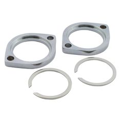MCS Exhaust flange and retainer kit. Chrome