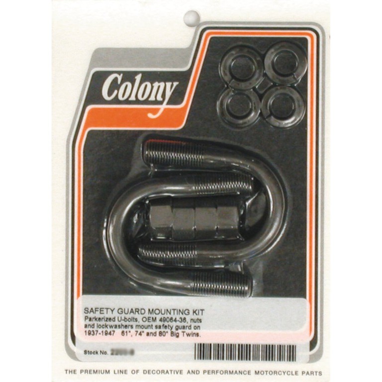Colony Colony, engine guard U-bolt mount kit. Parkerized