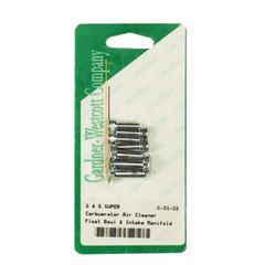 Gardner-Westcott Gardner-Wescott, S carb & filter bolt kit. Allen head