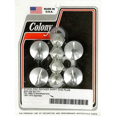 Colony Colony, rocker shaft plug & nut kit. Slotted. Zinc