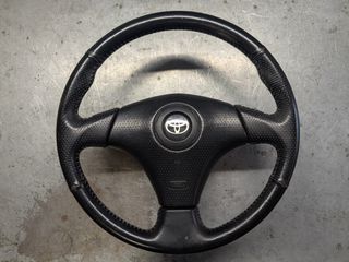 Τριάκτινο δερμάτινο τιμόνι Toyota Corolla G6 / Celica / MR-2-thumb-1