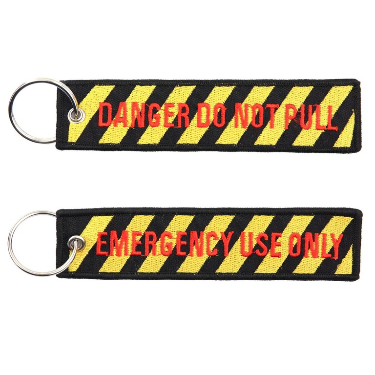 Army Surplus Danger do not pull keychain