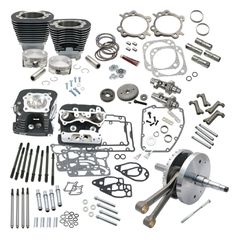 S S, 124″ Twin Cam Hot set-up kit with heads. Black