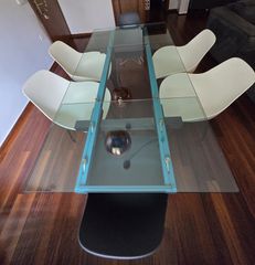 Bonaldo Tracks 190→300 cm — Κρύσταλλο, σχεδίαση Alain Gilles, Made in Italy