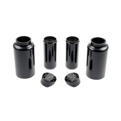 Cult-Werk Cult-Werk, 6-piece fork tube cover kit. Gloss black. Logo