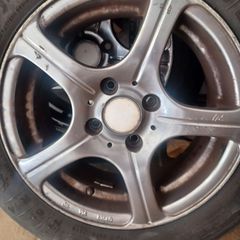 Ζάντες Αλουμινίου 14'' 4x100 (3+1) από mazda 2 2008μαζί με Λάστιχα 4-5ετίας Kleber 175/65 R14