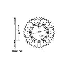 JT Sprockets JT Rear Sprocket 245/251.41