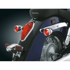 Kuryakyn Kuryakyn, Deep dish bezels w/red lenses, chrome