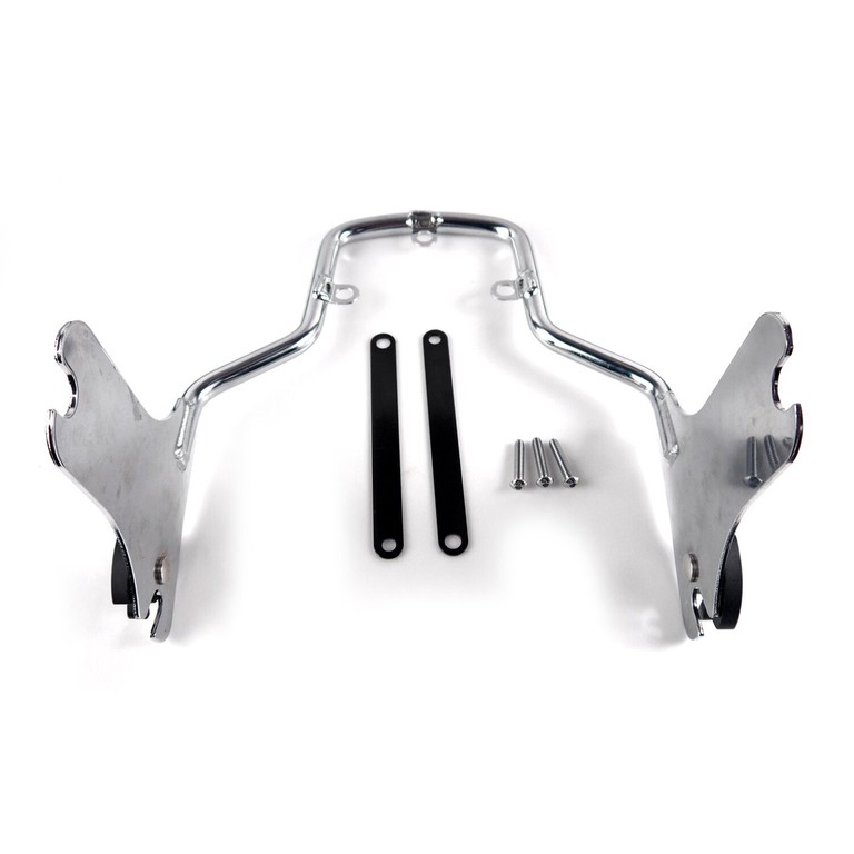 MCS Detachable sissy bar side plates. Chrome