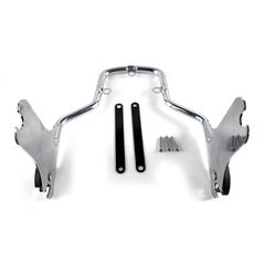 MCS Detachable sissy bar side plates. Chrome
